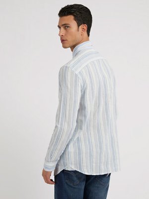 Collins košile – GUESS, Bílá, Modrá barva Muži