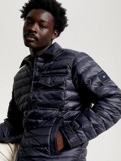 Packable Recycled větrovka Navy barva Muži