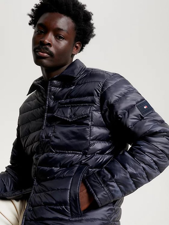 Packable Recycled větrovka Navy barva Muži