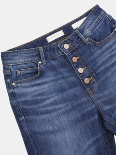 Luxusní 1981 Exposed Button jeans, Modrá barva, 25/29, 26/29, 27/29, 28/29, 29/29, 30/29