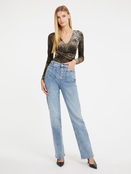 Módní Belinda body, Hnědá, Zvířecí  barva, 2023