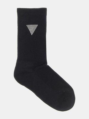 GUESS – Rhinestones Triangle Sport ponožky, Černá barva