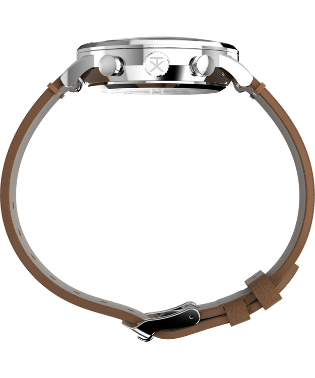 Módní Waterbury hodinky, Hnědá, Stříbrná barva, 2024