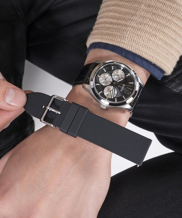 GUESS, Černá, Stříbrná barva Zen hodinky