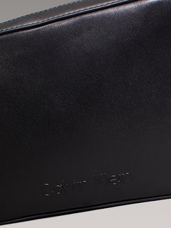 Luxusní Embossed Logo crossbody, Černá barva, OS