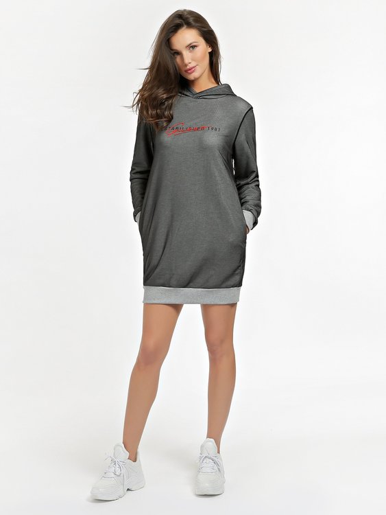 Guess – Sharlize mikina, Černá, Šedá barva