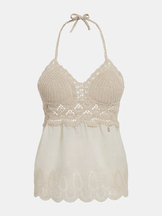 Luxusní Grace top, Béžová barva, XS, S, M