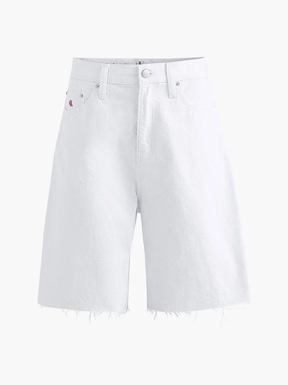 Módní Relaxed denim šortky, Bílá barva, 2022