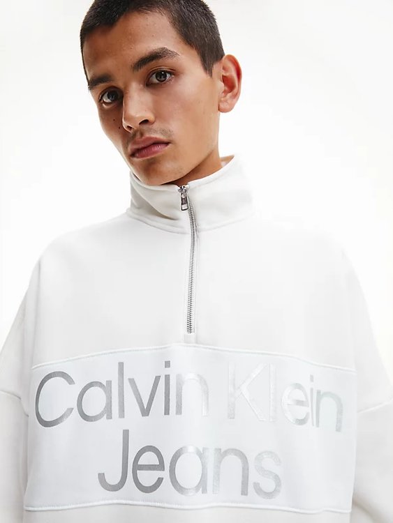 Luxusní Bold Logo mikina, Bílá barva, S, M, L, XL