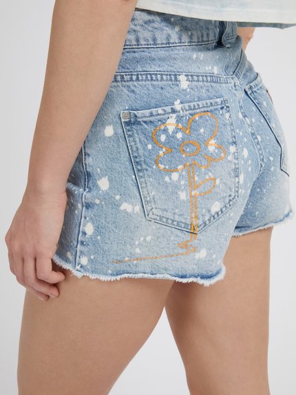 Módní Mom kraťasy, Modrá barva, 2023