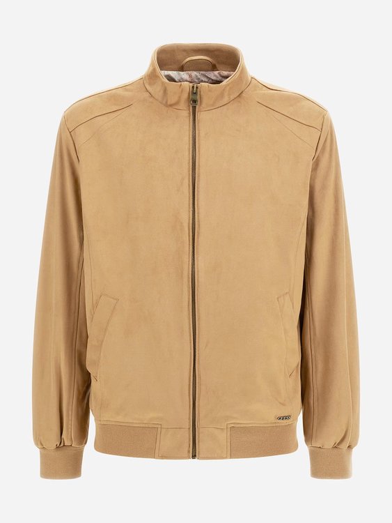 Luxusní Faux Suede bunda, Hnědá barva, M