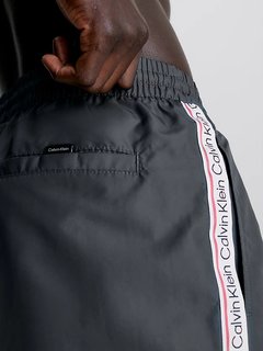 Core Logo Tape plavky Šedá barva Muži