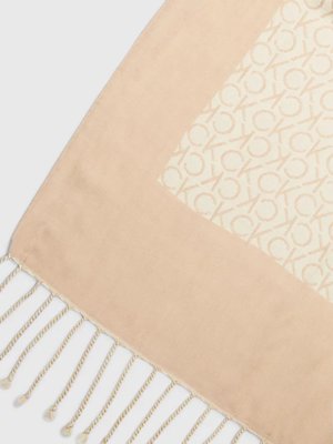 Fringes šála – Calvin Klein Jeans, Béžová barva Ženy