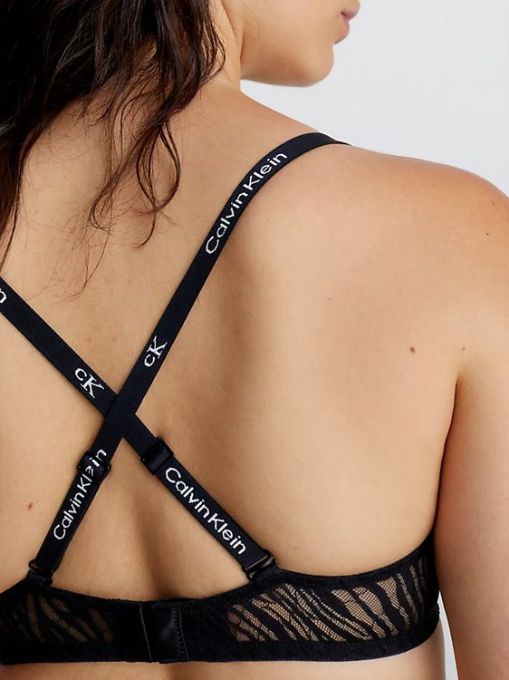 Luxusní 1996 Animal Lace podprsenka, Černá barva, 36/0C