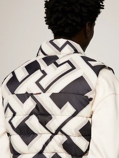 TH Warm Monogram New York bunda Bílá, Černá barva Muži