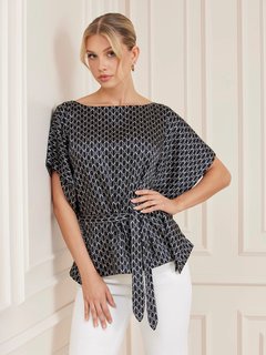 Luxusní Josette košile, Černá, Multi barva, 42, 44