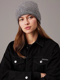 Thick Embroide čepice Šedá barva Ženy