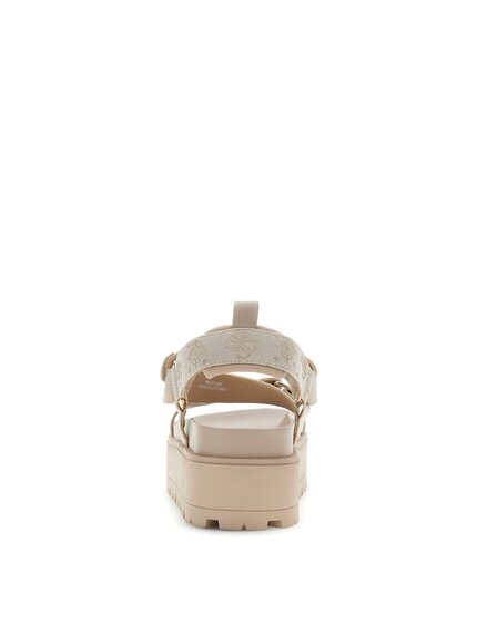 Módní FLJFTTFAL03-CREAM KLÍNOVÉ SANDÁLY, 2026