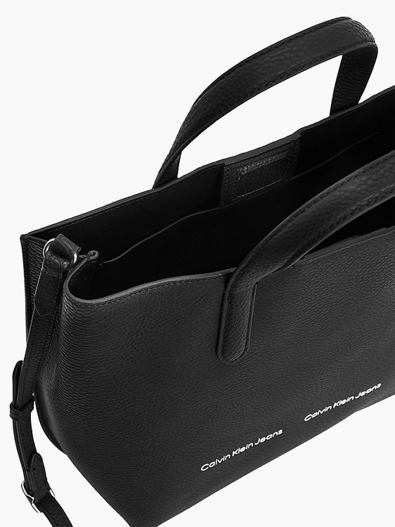 Módní Scuplted pebble kabelka, Černá barva, 2022