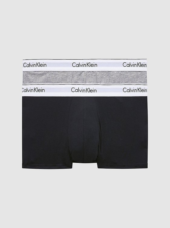 Calvin Klein Underwear – Modern Cotton boxerky 2ks, Černá, Šedá barva