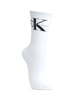 Calvin Klein Jeans – Ponožky CKJ Logo, Bílá barva