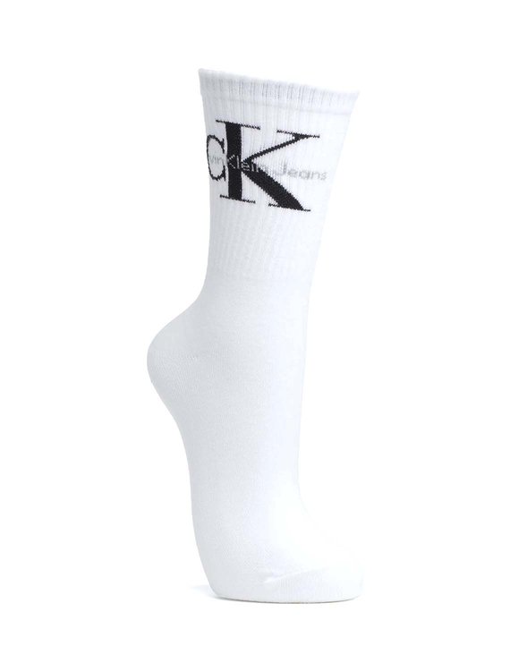 Calvin Klein Jeans – Ponožky CKJ Logo, Bílá barva