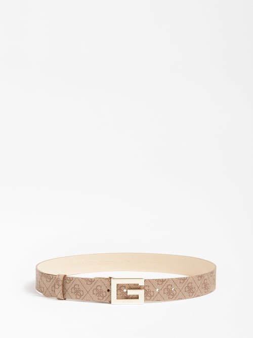 Brightside pásek – Guess, Hnědá, Stříbrná barva Ženy