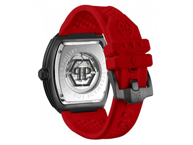 THE $KELETON hodinky – Philipp Plein, Černá, Červená barva Muži