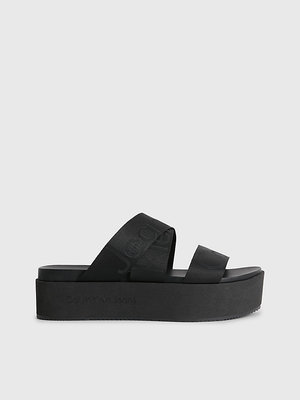 Flatform pantofle – Calvin Klein Jeans, Černá barva Ženy