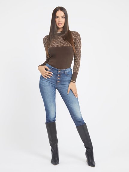 Módní Lise svetrový top, Hnědá barva, 2023