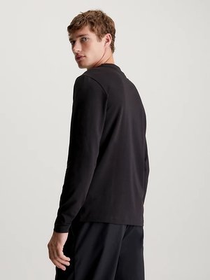 Logo Mock Neck triko – Calvin Klein, Černá barva Muži