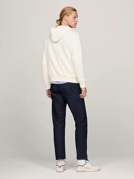 Módní Tommy Logo mikina, Krémová barva, 2024