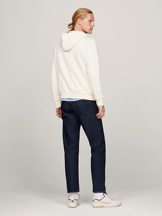 Módní Tommy Logo mikina, Krémová barva, 2024