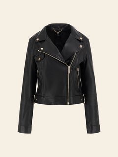 Luana kožená bunda Černá barva Ženy