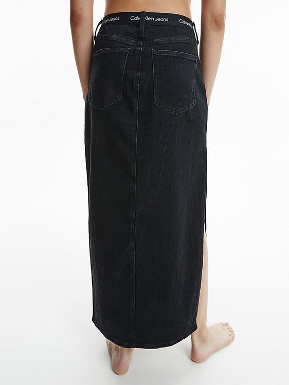 Módní Maxi sukně, Černá barva, 2022