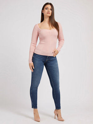 Luxusní Gabrielle svetr, Růžová barva, XS, S, M