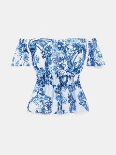 Luxusní Peggy top, Modrá barva, XS, S