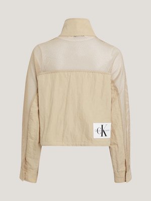 Mesh Satin bunda – Calvin Klein Jeans, Krémová, Žlutá barva Ženy