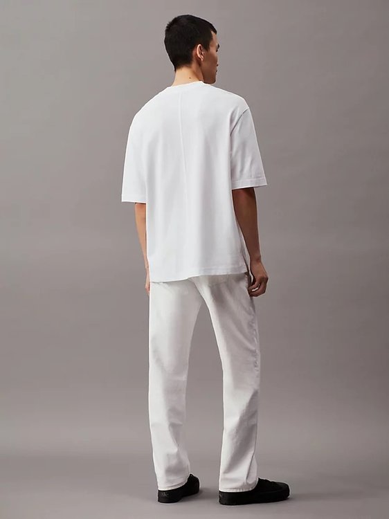 Premium Monologo triko – Calvin Klein Jeans, Bílá barva Muži
