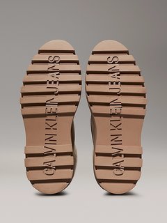 Flatform Lace biker obuv Béžová, Hnědá barva Ženy