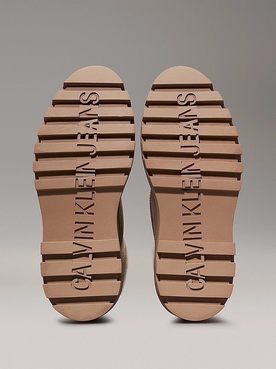 Flatform Lace biker obuv Béžová, Hnědá barva Ženy