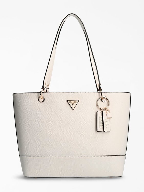 Guess – Noelle Elite kabelka, Bílá, Krémová barva