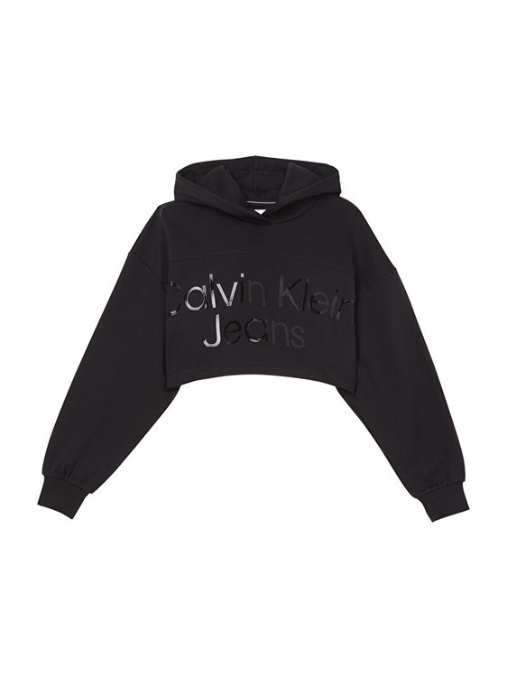 Módní Shiny Institutional mikina, Černá barva, 2023