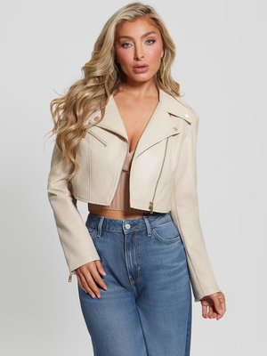 GUESS – Rochelle bunda, Béžová barva