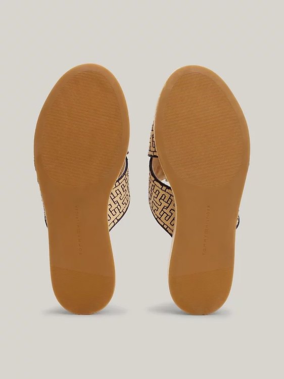 TH Mono Rafia pantofle Béžová, Krémová barva Ženy