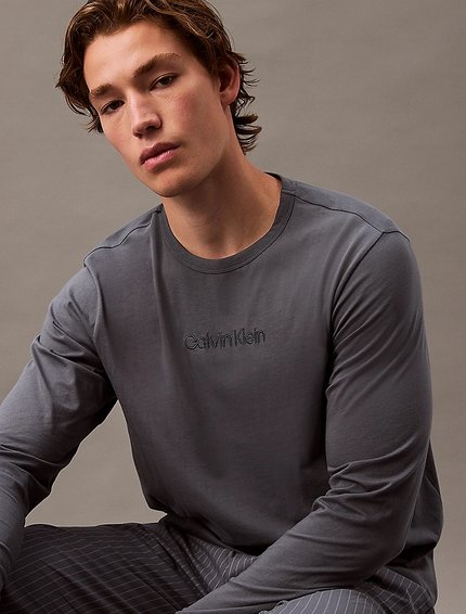 Módní Logo Cotton triko, Šedá barva, 2024