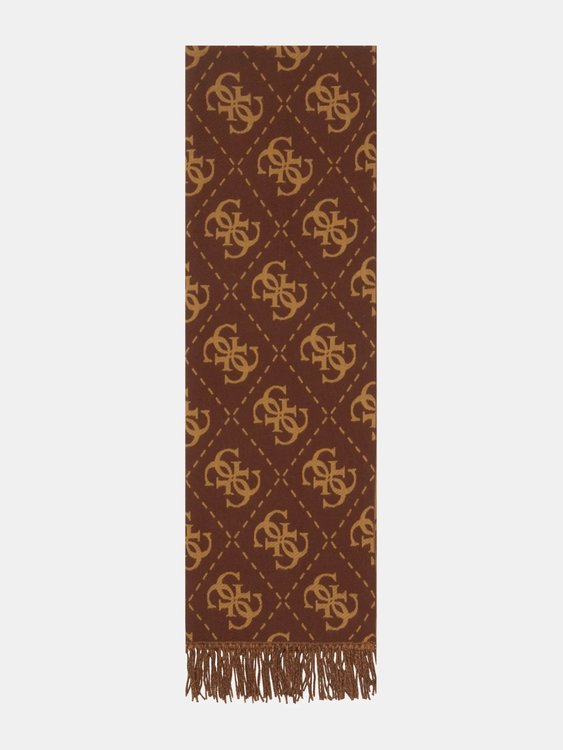 GUESS – Nolana 4G šála, Hnědá barva