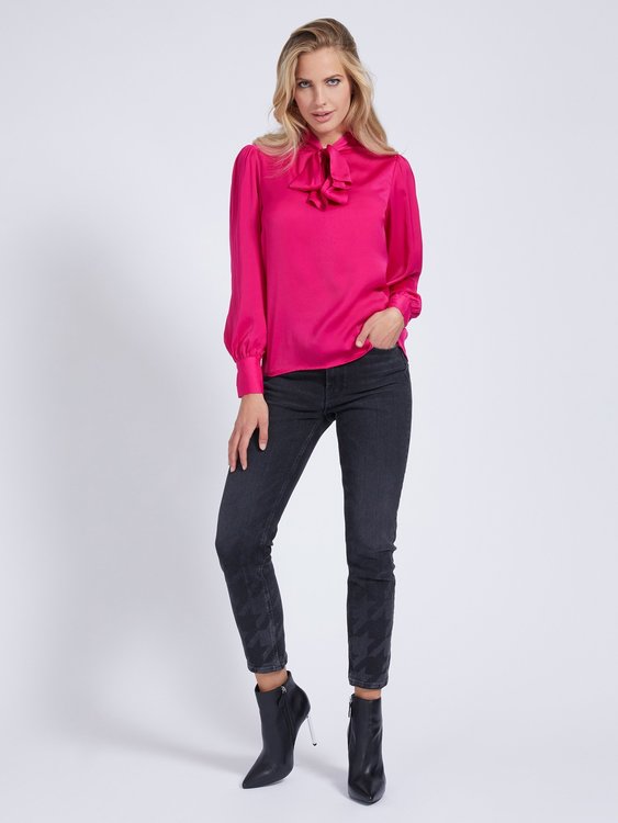 Halenka – Guess, Růžová barva Ženy, Ženy