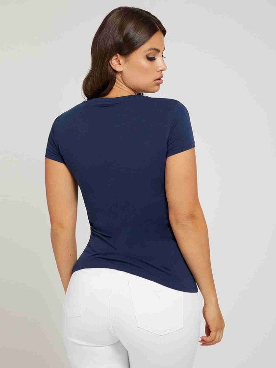 Front logo tričko – Guess, Modrá, Navy barva Ženy, Ženy, Ženy 1