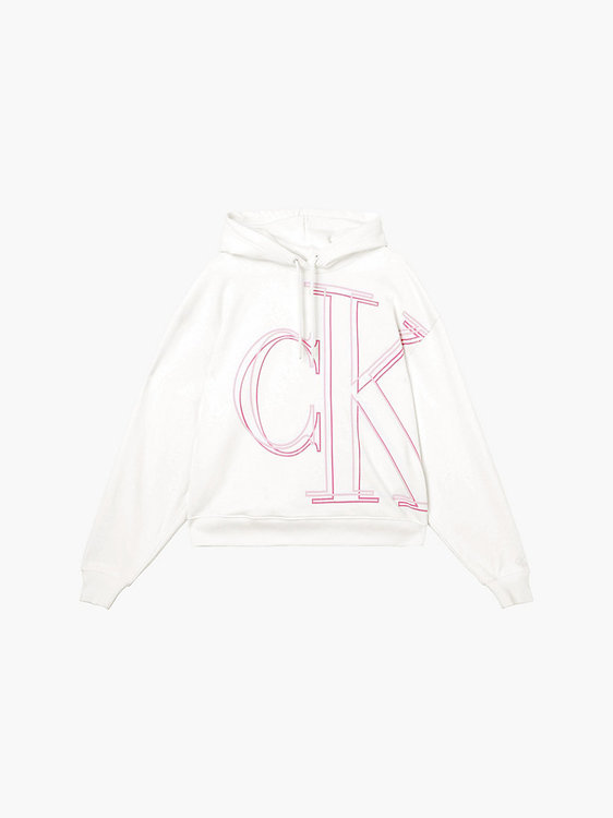 Calvin Klein Jeans, Bílá barva Illuminated mikina
